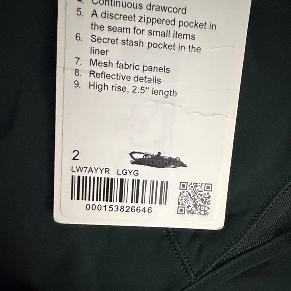 Lululemon LEGACY GREEN HIGH RISE HOTTY HOTS 2.5” lined* - Picture 5 of 7